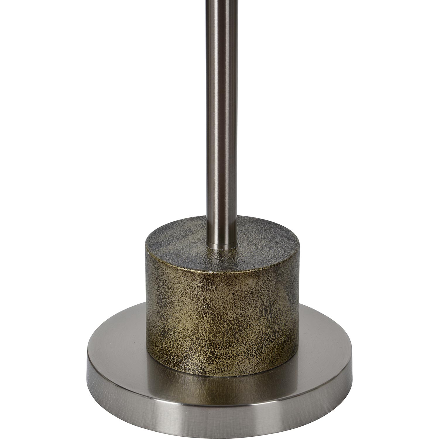 Ren-Wil Stockwell Floor Lamp - Brushed Nickel/Rustic Antique Bronze
