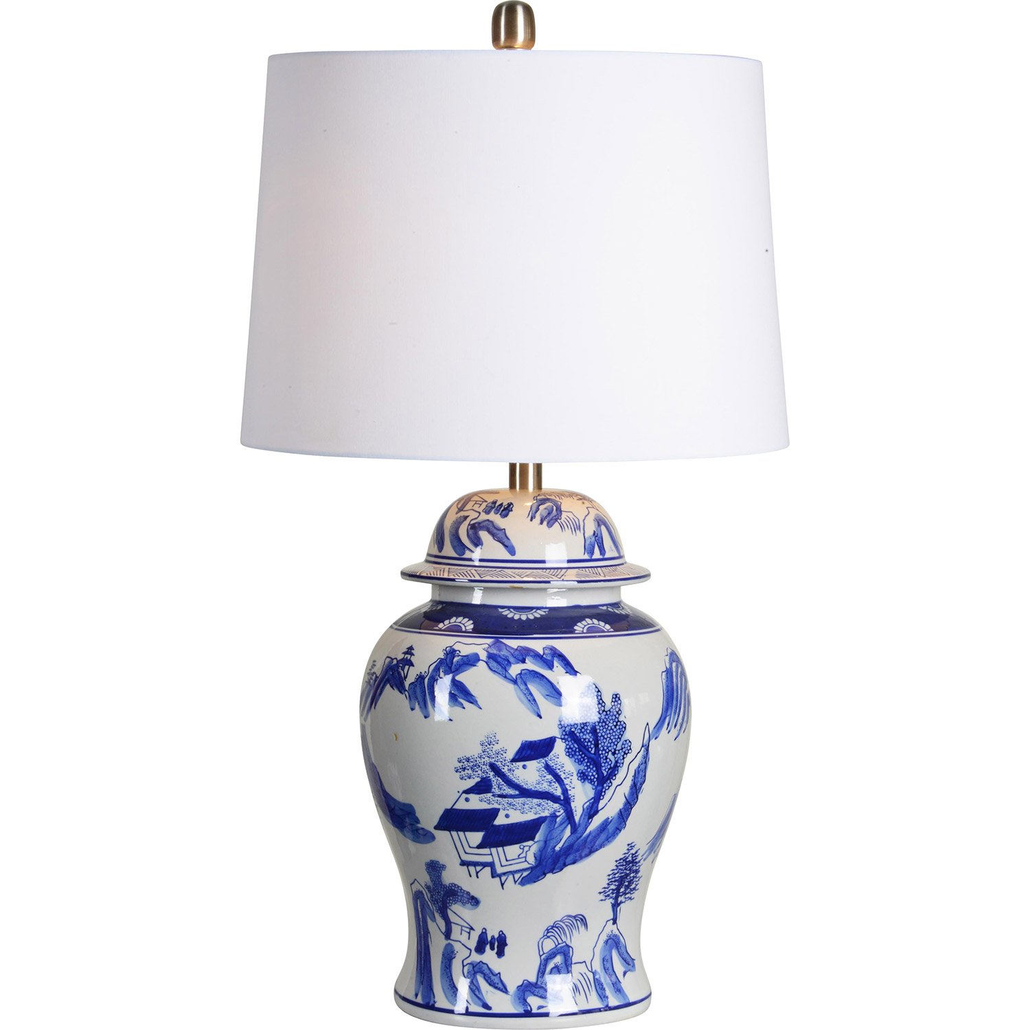 Ren-Wil Alma Table Lamp - Blue/White