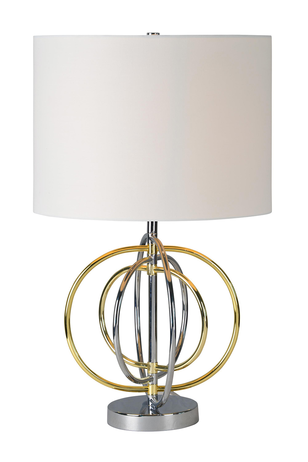 Ren-Wil Homespun Table Lamp - Chrome/Polished Brass