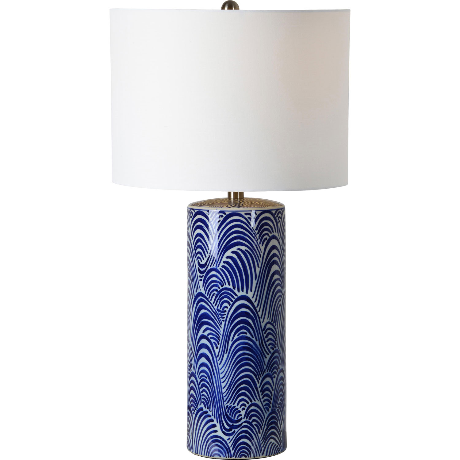 Ren-Wil Stafford Table Lamp - Blue/White