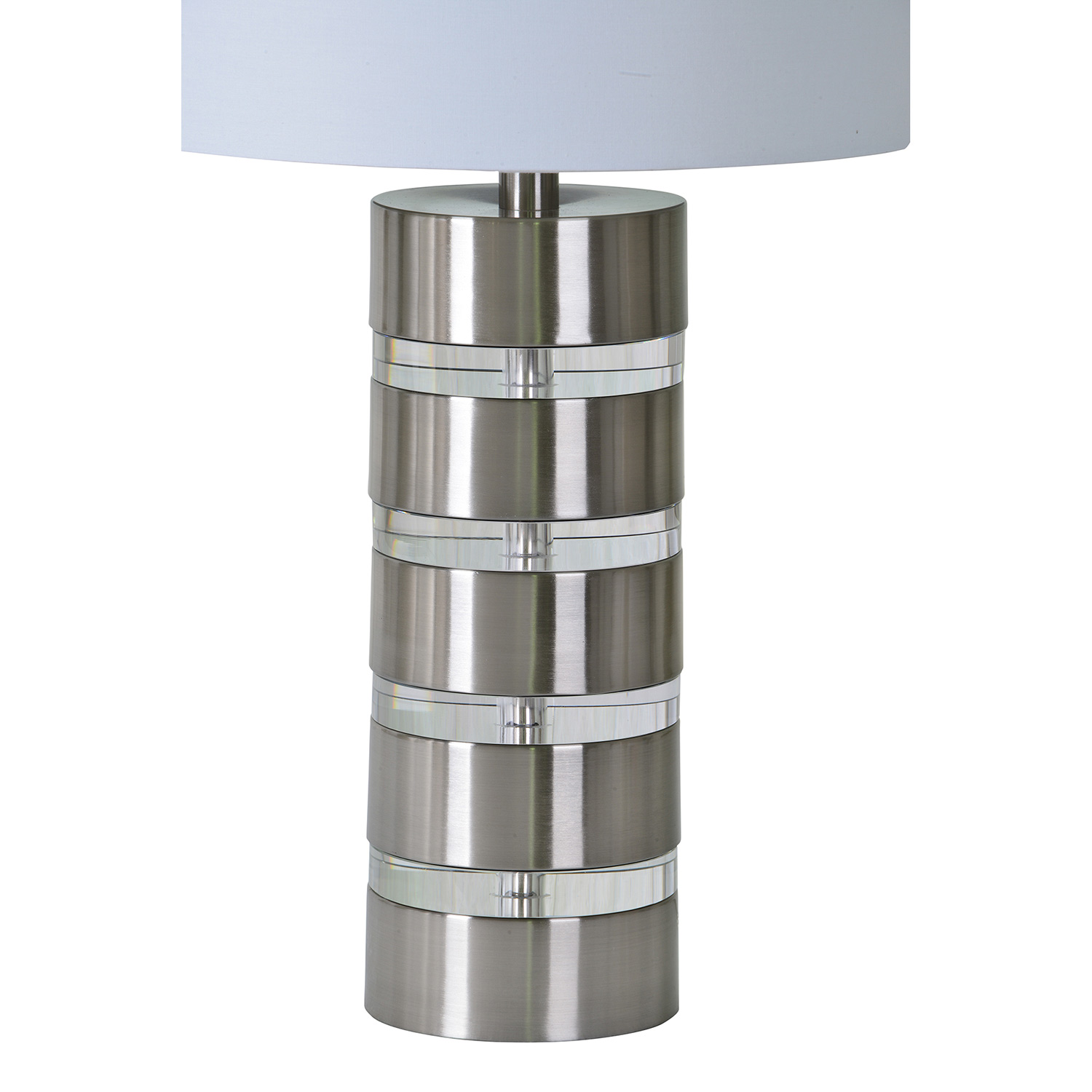 Ren-Wil Solomon Table Lamp - Brushed Nickel/Clear