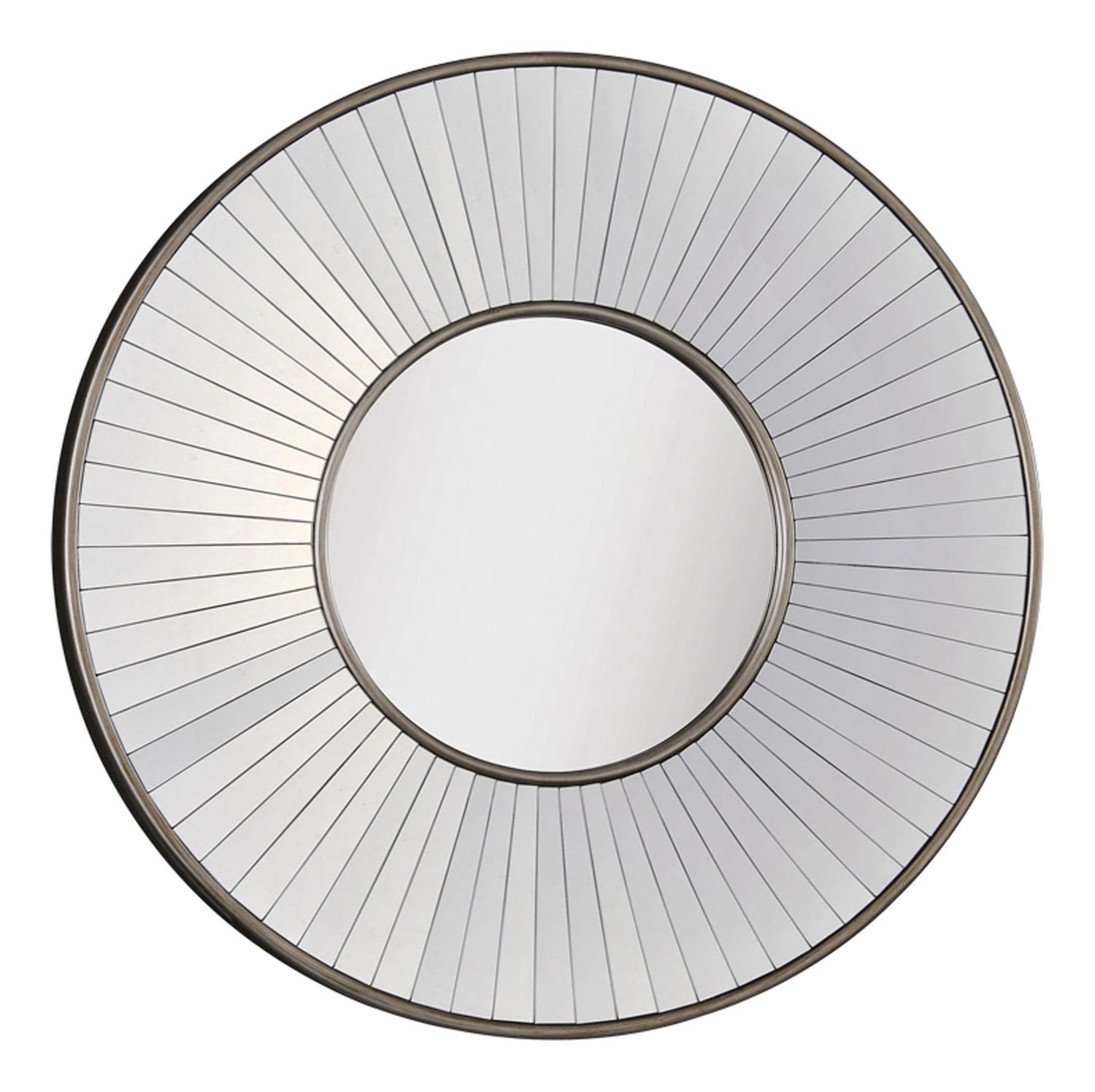 Ren-Wil Round Addison Mirror - Antique Silver