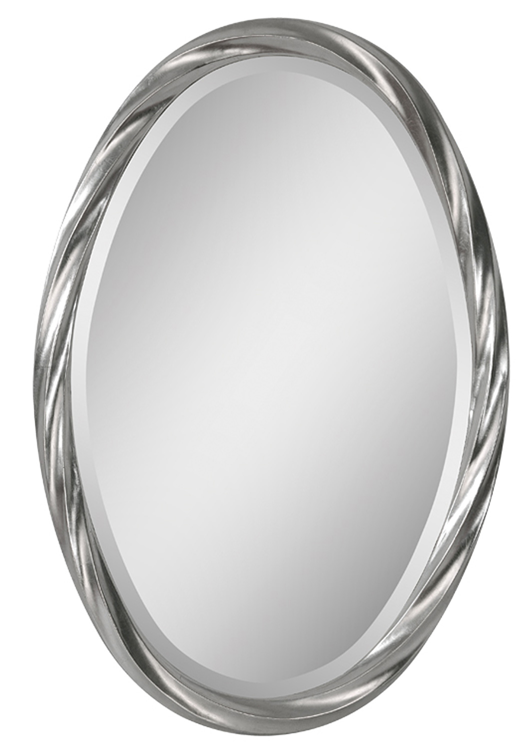 Ren-Wil Wiltshire Oval Mirror - Silver Leaf