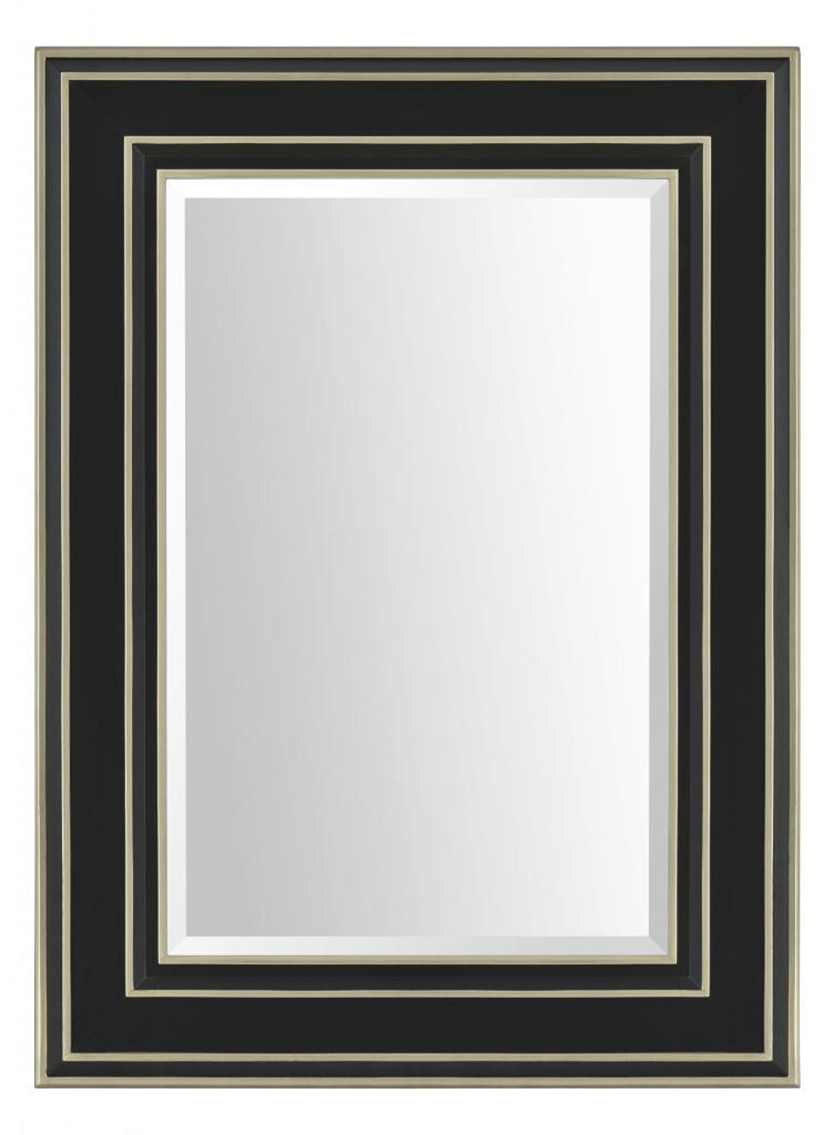 Ren-Wil Chaplin Mirror - Silver leaf on Black frame