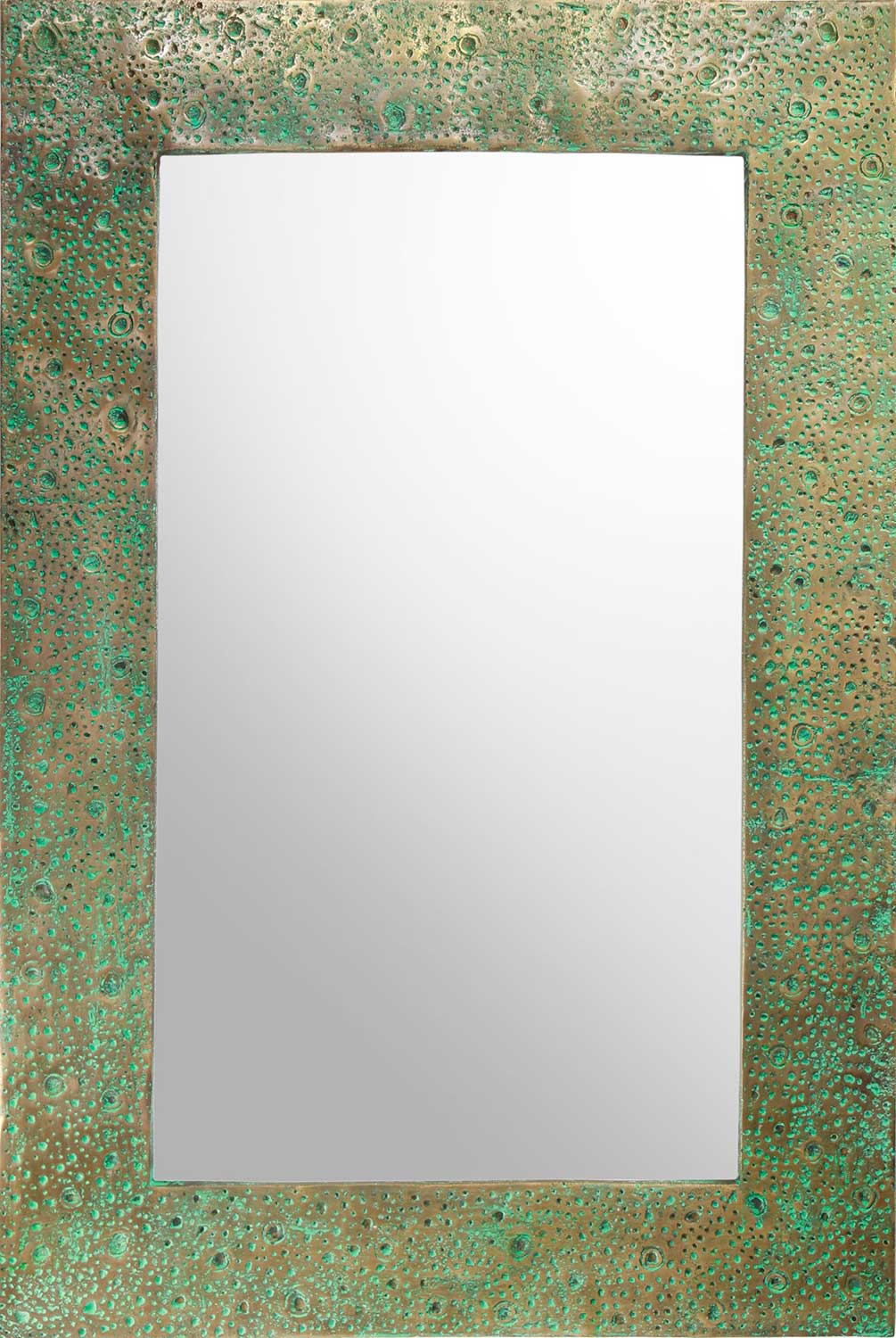 Ren-Wil Truss Mirror - Antique Brass/Potina Green
