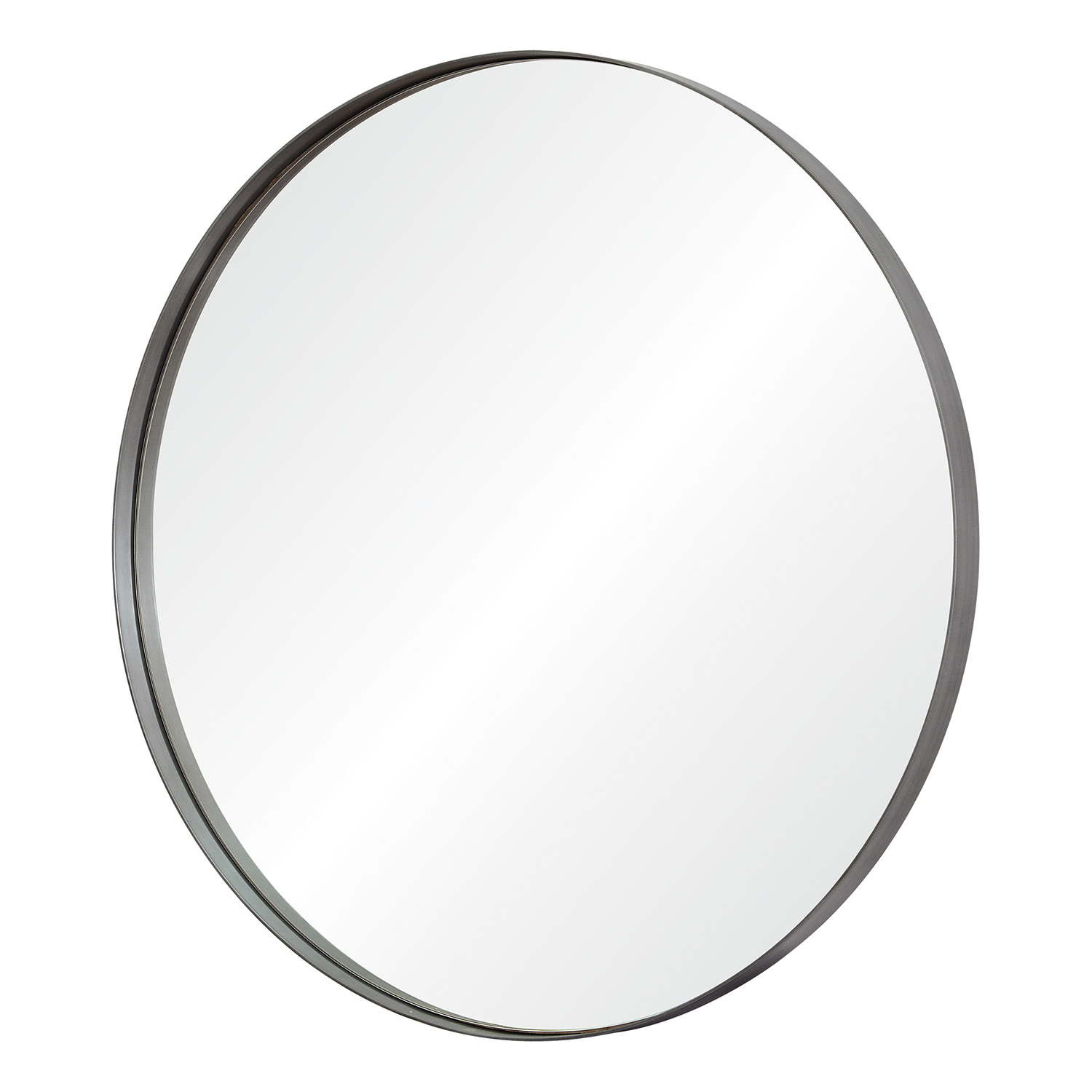 Ren-Wil Lester Round Mirror - Silver Brush
