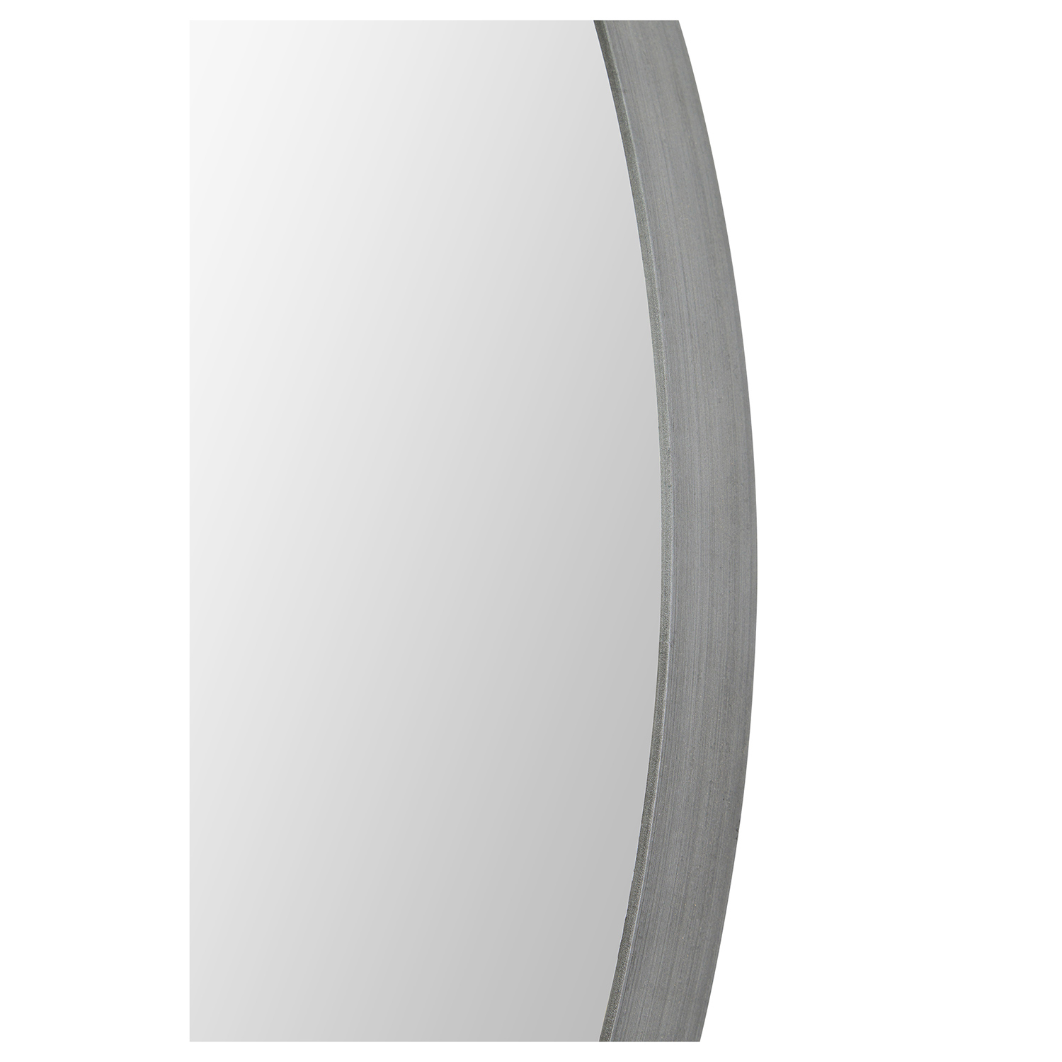 Ren-Wil Lester Round Mirror - Silver Brush