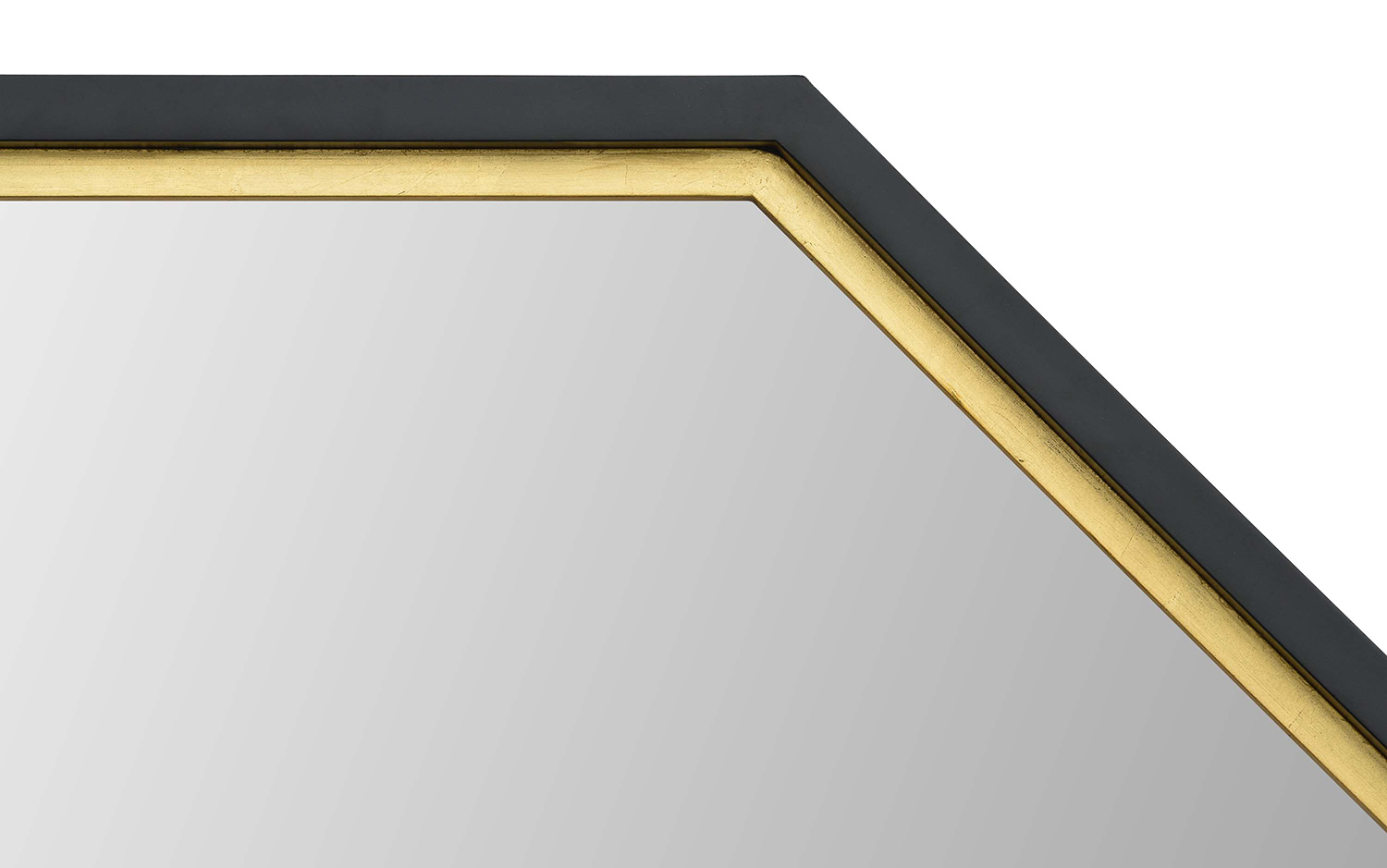 Ren-Wil Octo Octagon Mirror - Black Painted And Gold Leaf