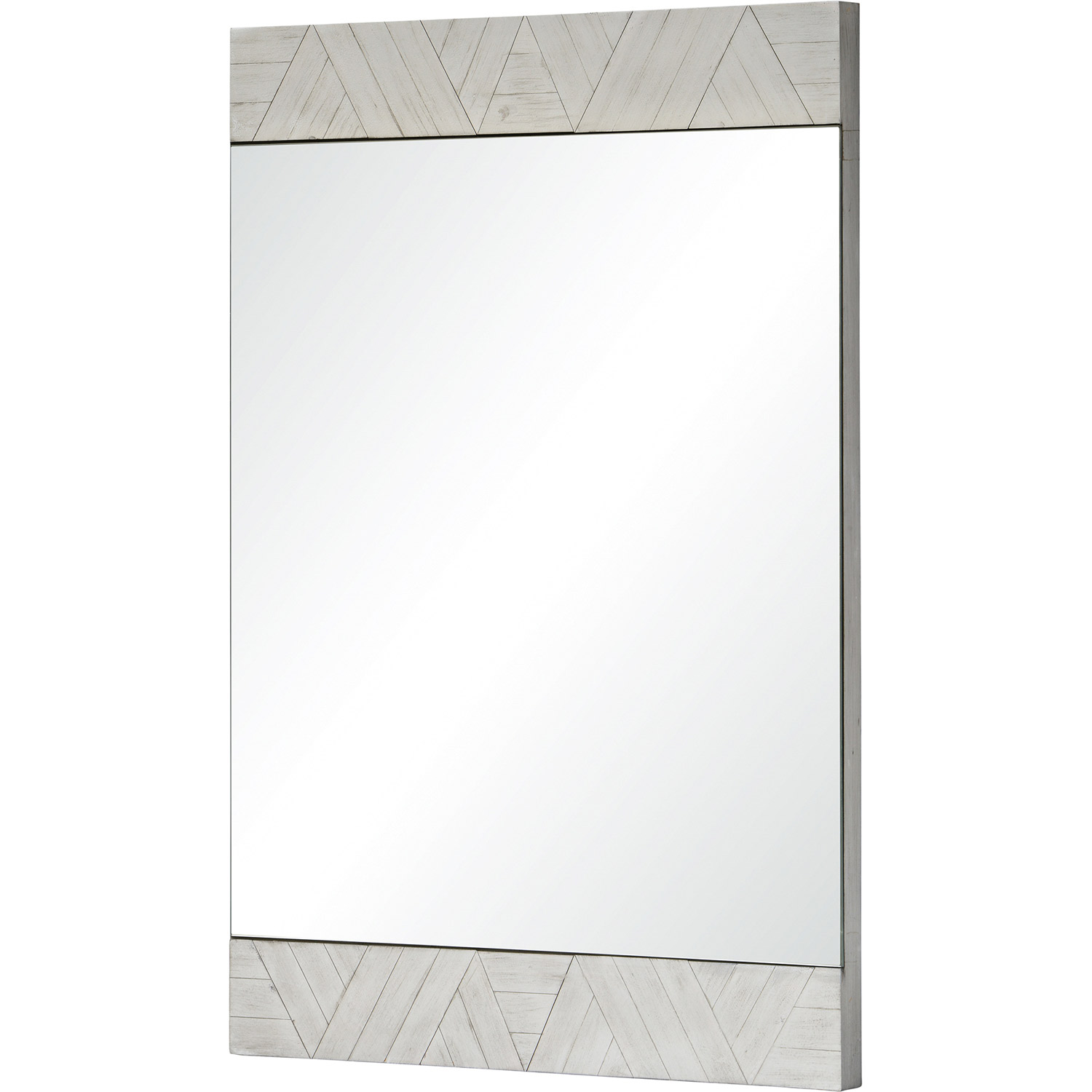 Ren-Wil Brierwood Rectangle Mirror - White Wash