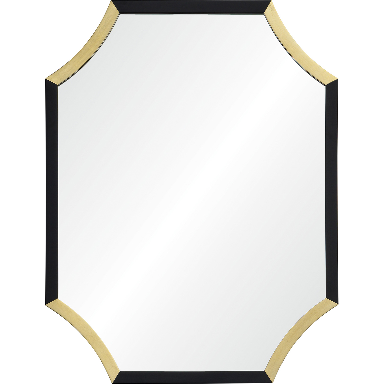 Ren-Wil Harlowe Octagon Mirror - Gold Leaf/Black