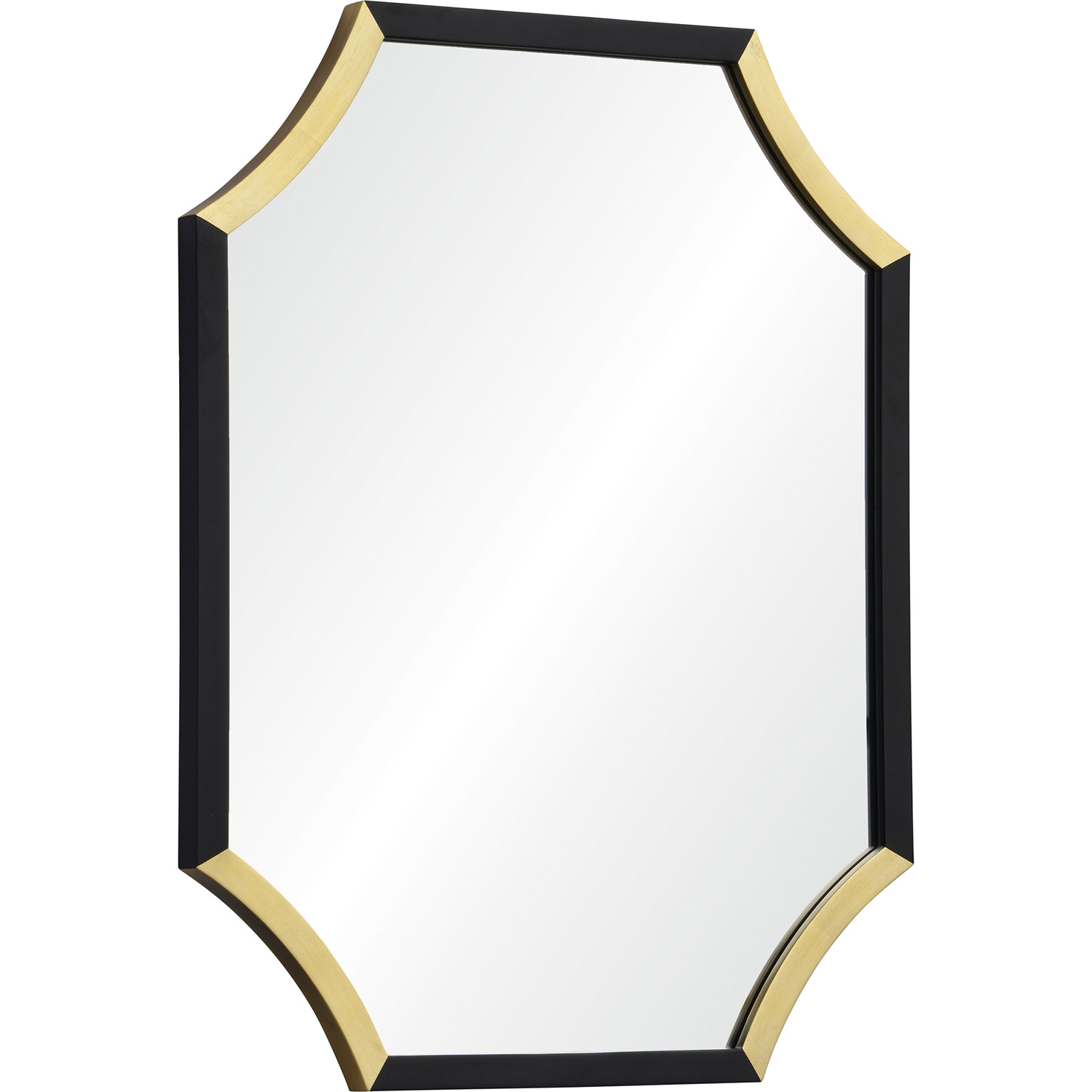 Ren-Wil Harlowe Octagon Mirror - Gold Leaf/Black
