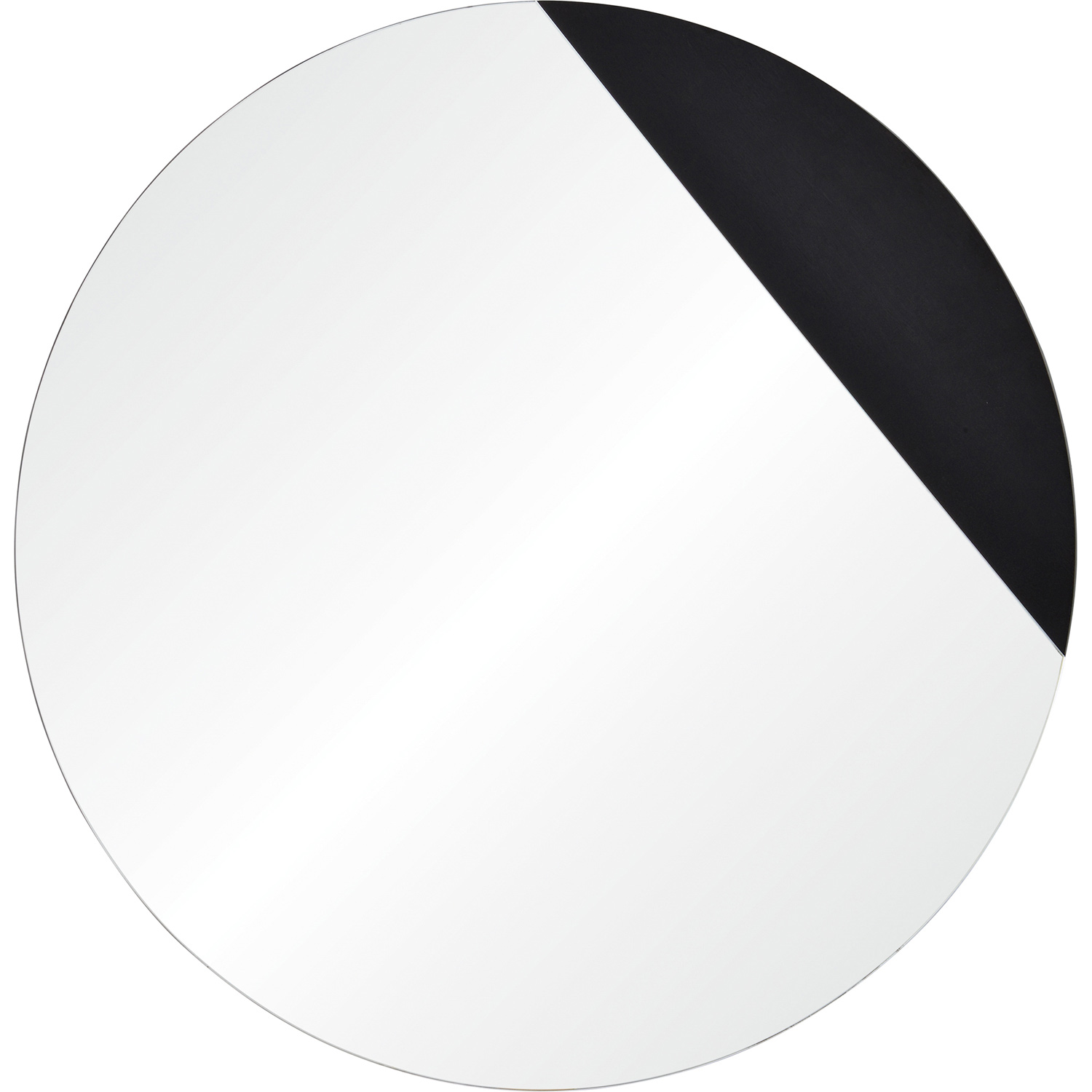 Ren-Wil Aver Round Mirror - Black Veneer