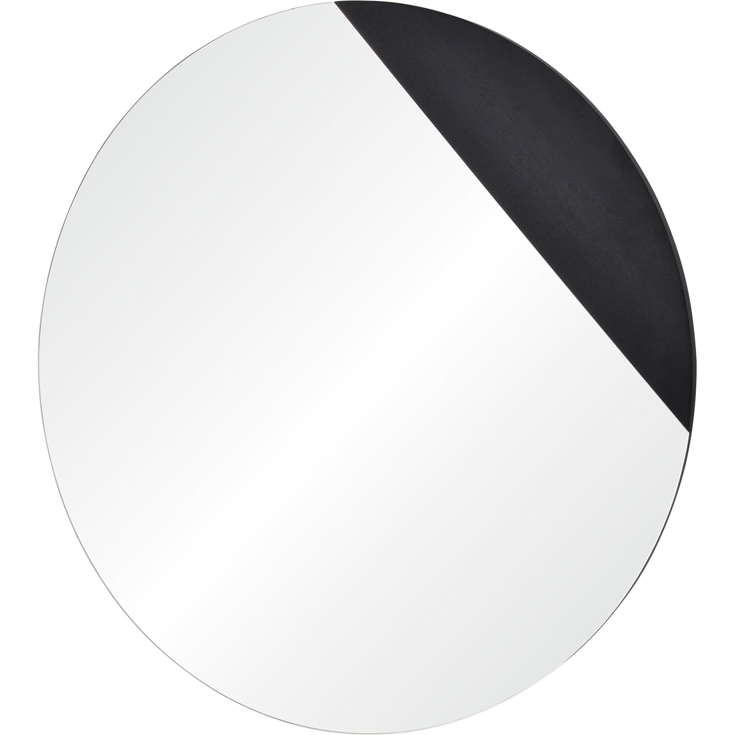Ren-Wil Aver Round Mirror - Black Veneer