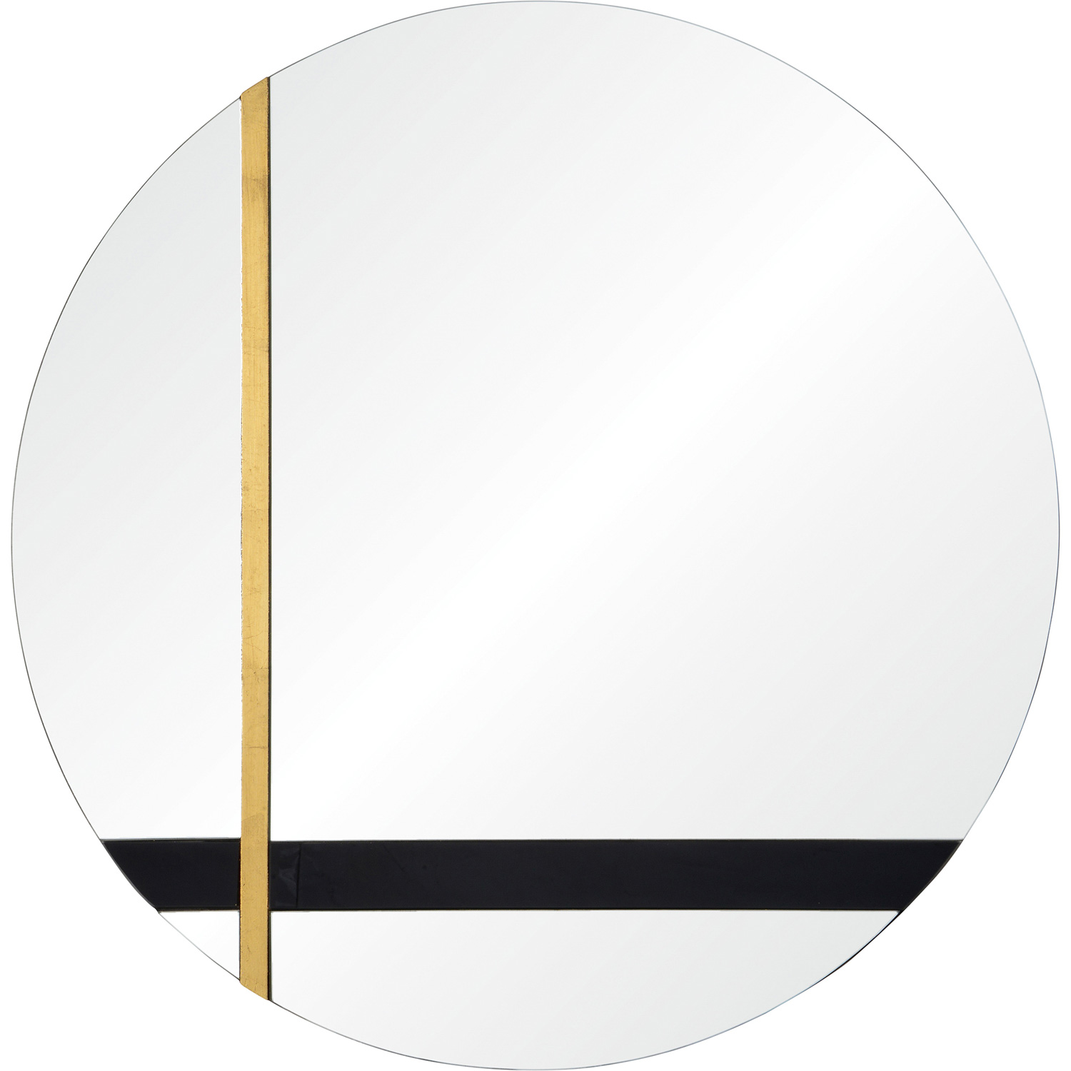 Ren-Wil Gavin Round Mirror - Silver/Black Tint/Gold Leaf