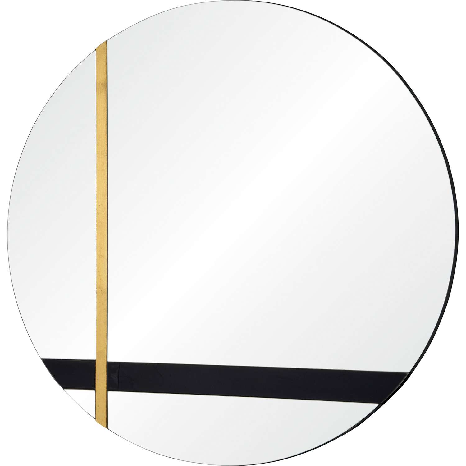 Ren-Wil Gavin Round Mirror - Silver/Black Tint/Gold Leaf