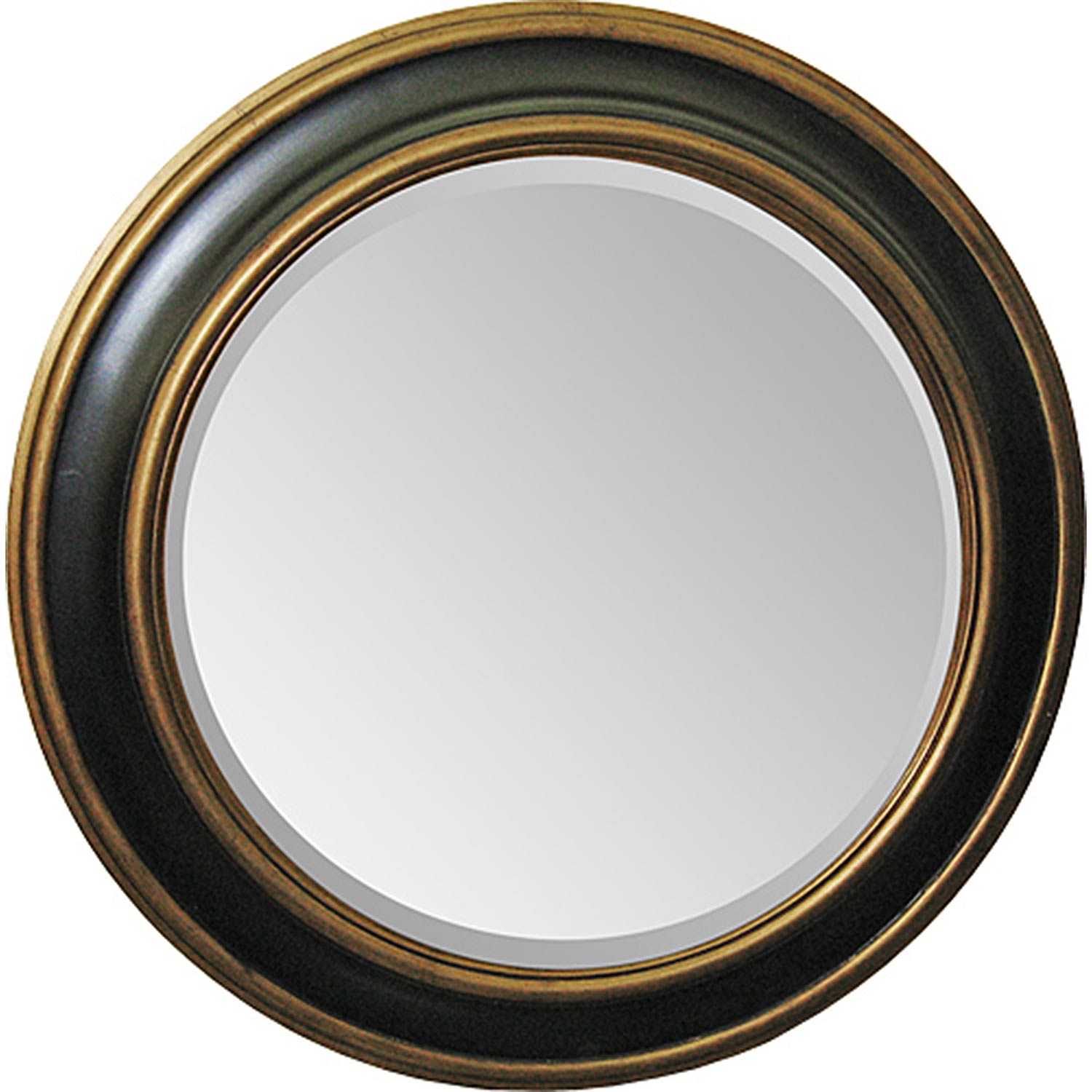 Ren-Wil MT894 Round Mirror - Antique Gold/Black
