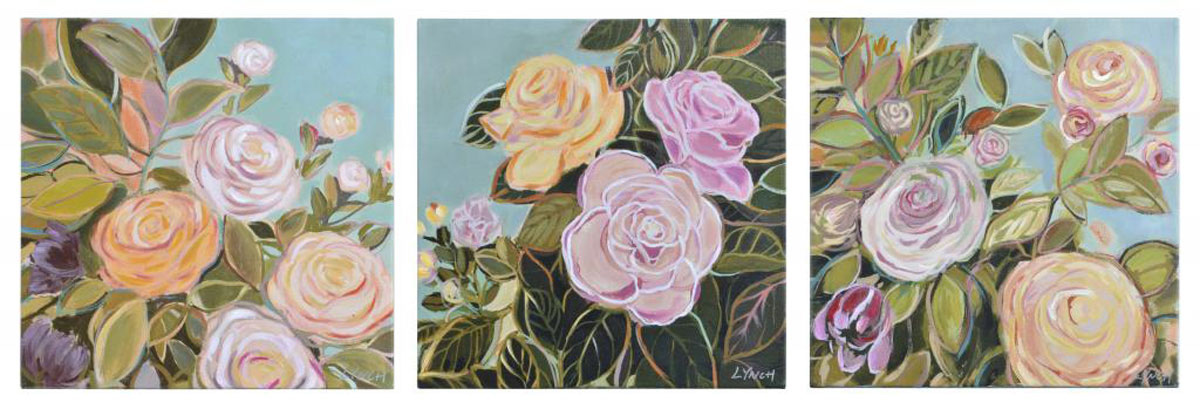 Ren-Wil Flora Grace Set of 3 Canvas Painting