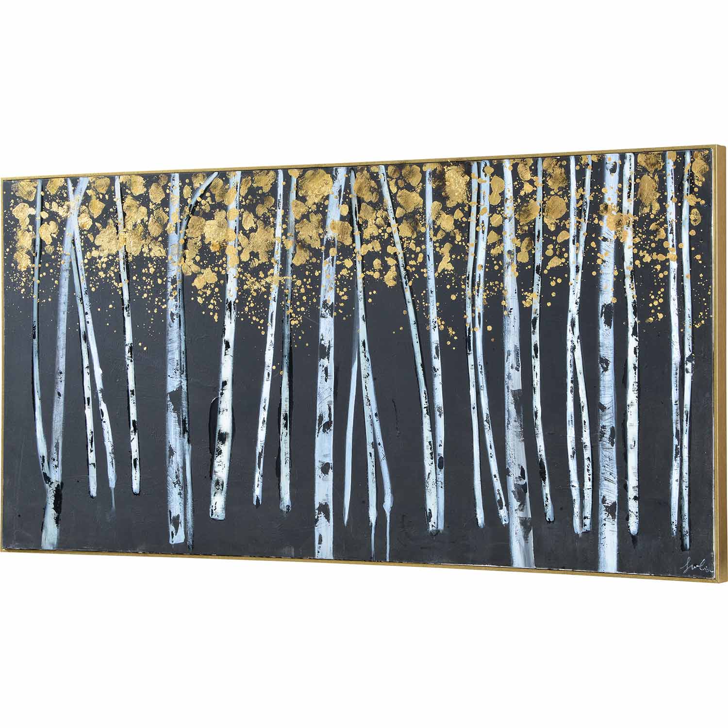 Ren-Wil Amaran Canvas Art - Matte/Gold Leaf/High Gloss Accent