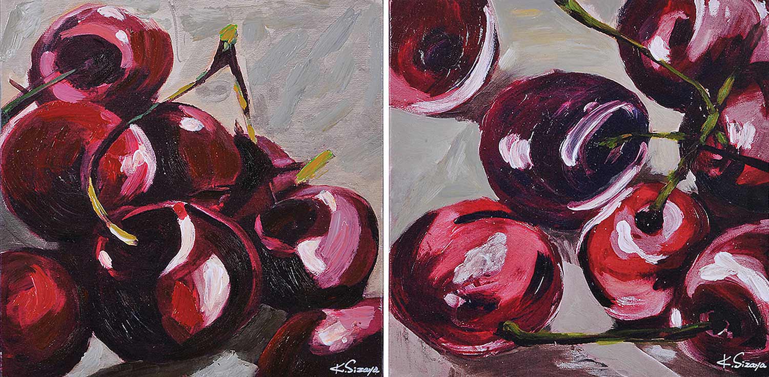 Ren-Wil Wild Cherries Canvas Painting