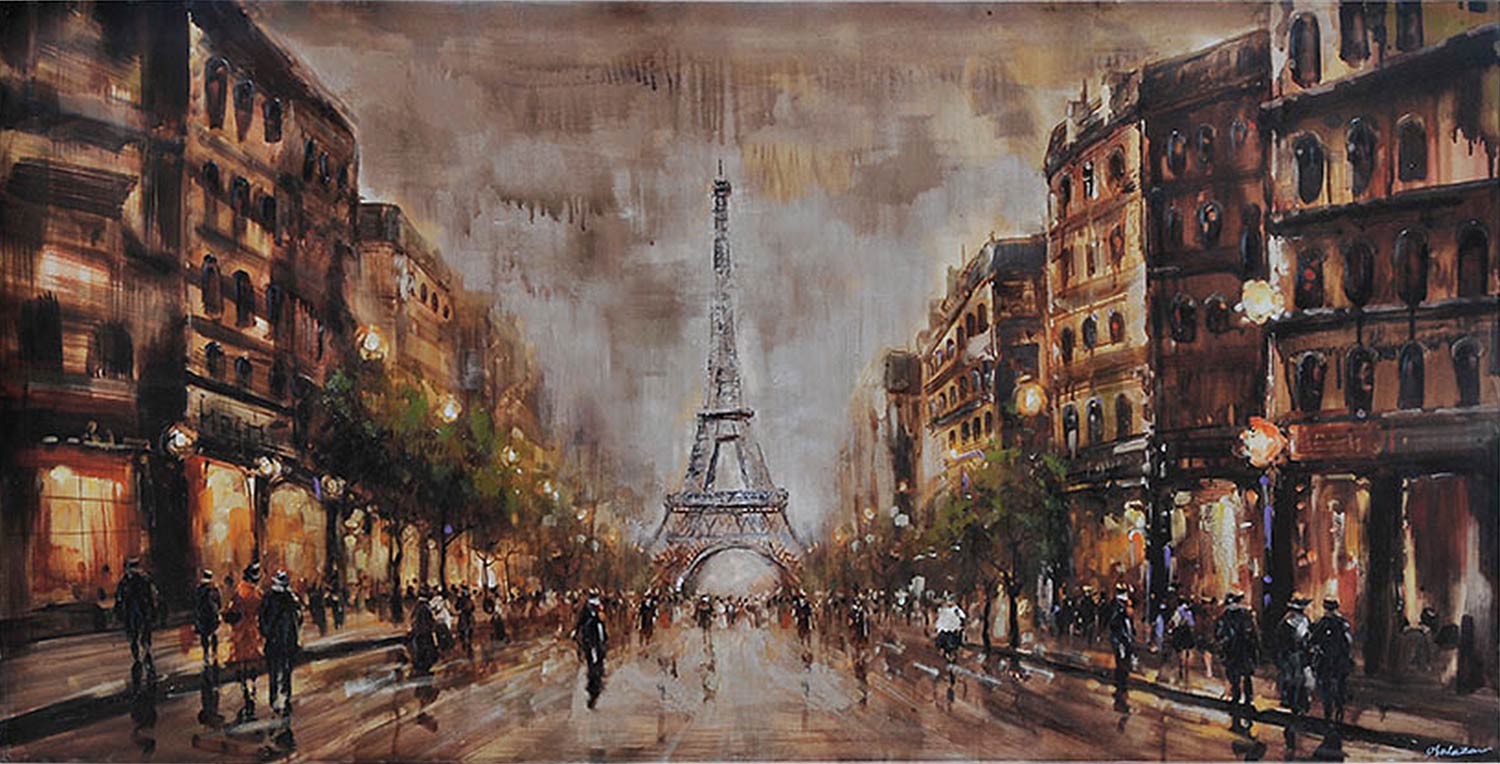 Ren-Wil Summer Evening in Paris Canvas Painting