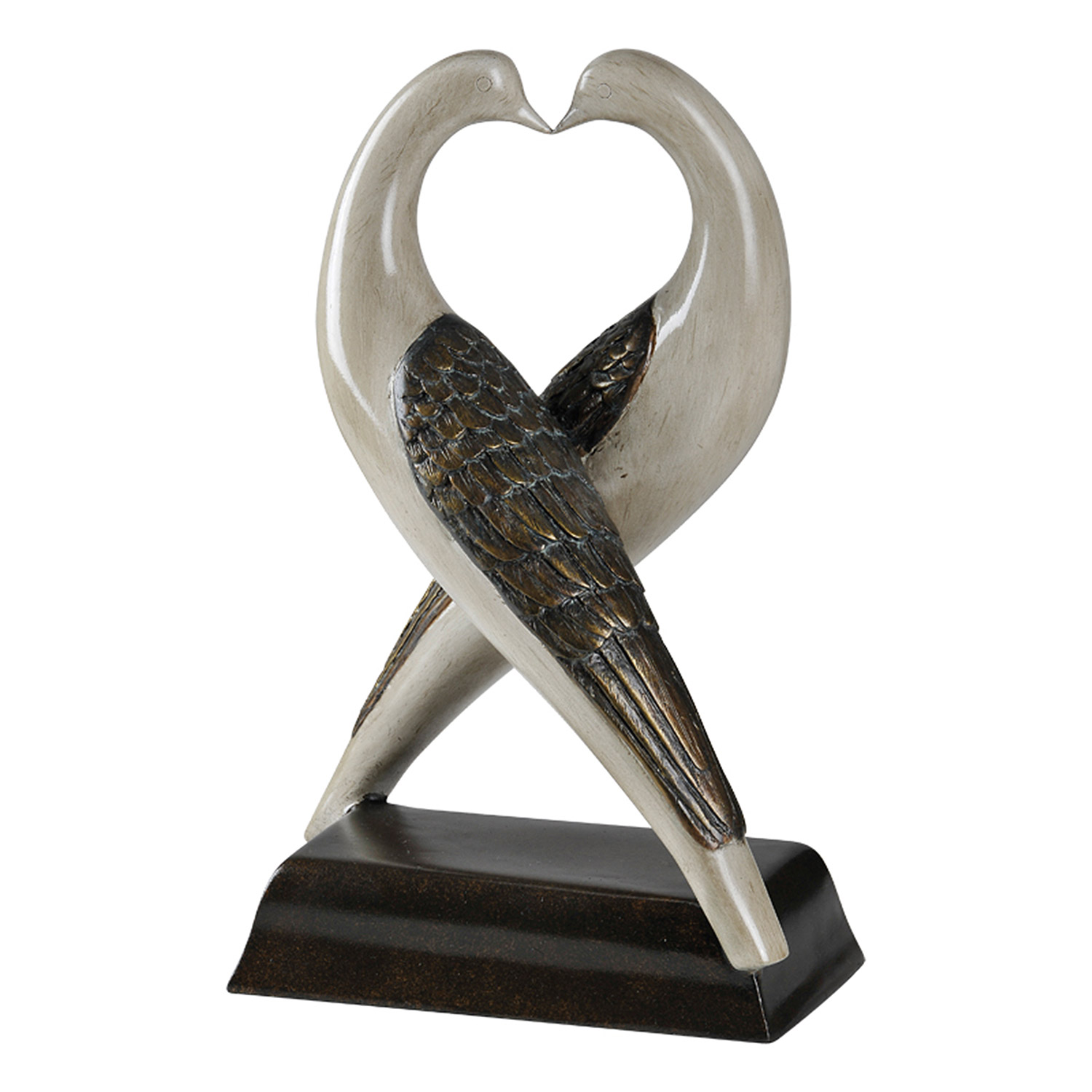Ren-Wil Lovebirds Statue - Antique Gold