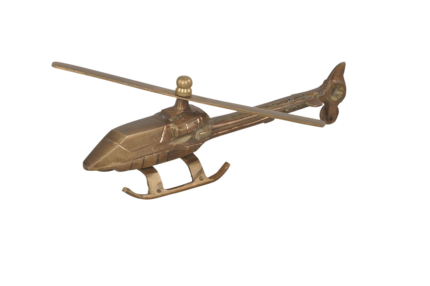 Ren-Wil Helicopter Figurine - Brass