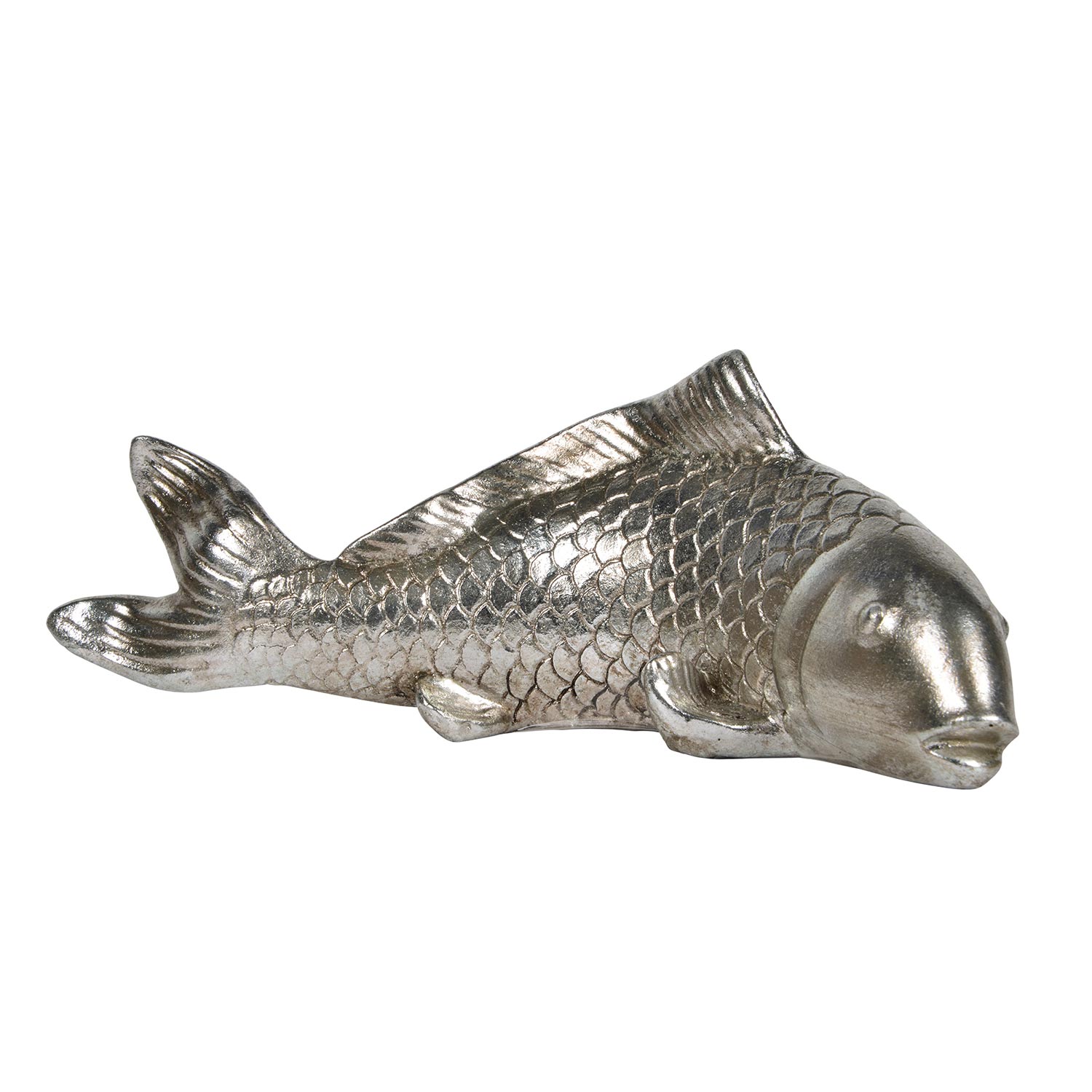 Ren-Wil Koi Statue-Wall Hanging - Antique Silver