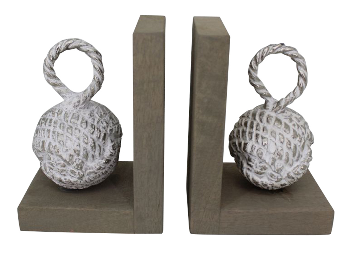 Ren-Wil Clift Bookends - Rustic Silver