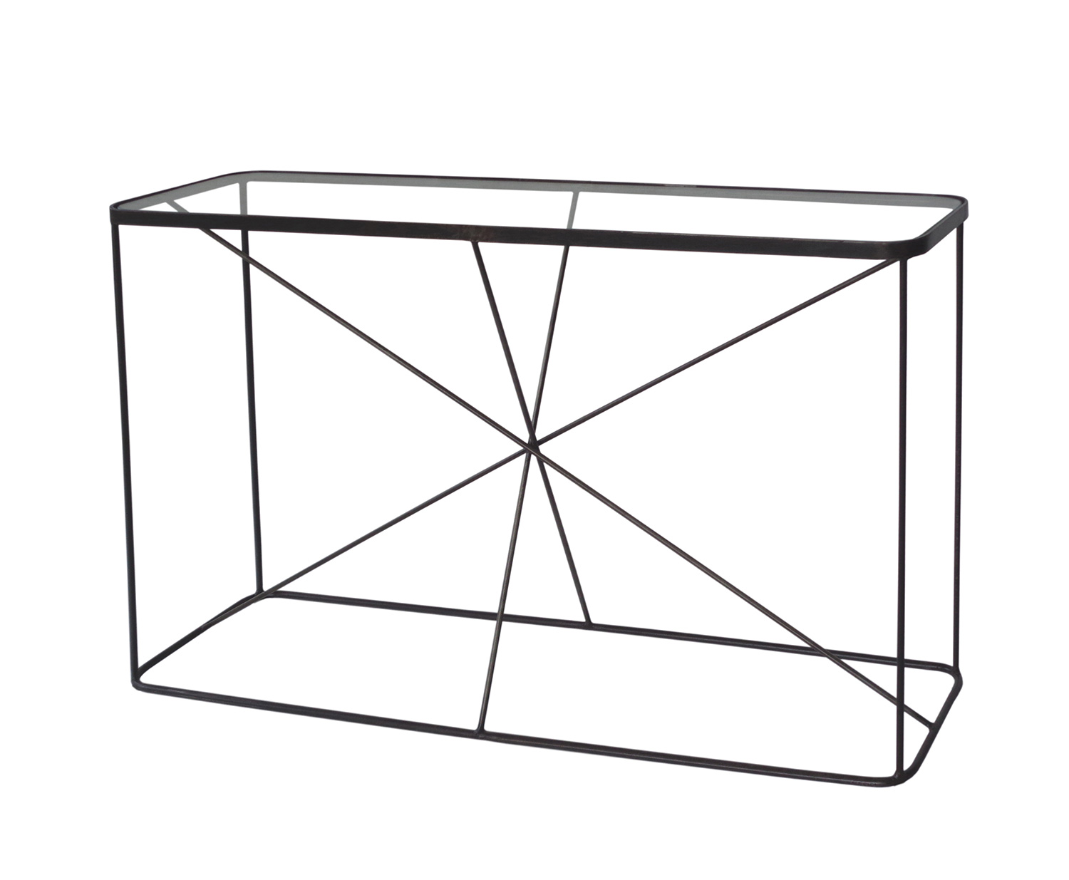 Ren-Wil Blueprint Tall Console Table - Raw Iron