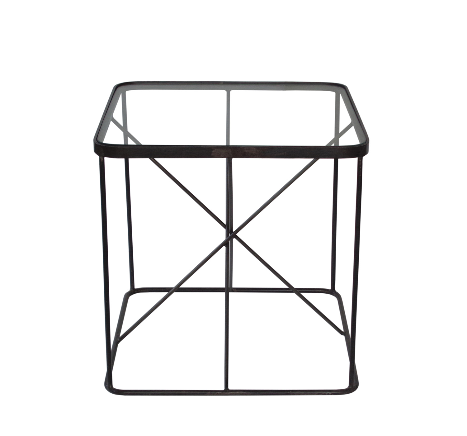 Ren-Wil Blueprint Square Accent Table - Raw Iron