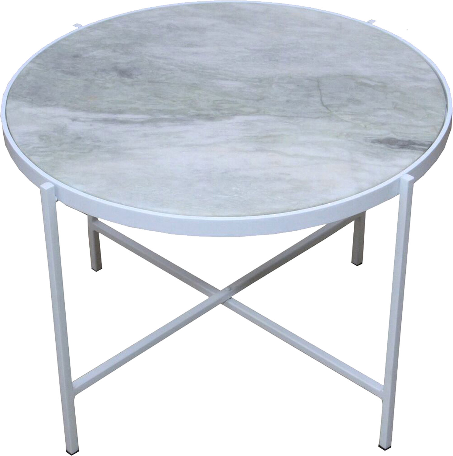 Ren-Wil Carlsbad Side Table - White Powdercoat