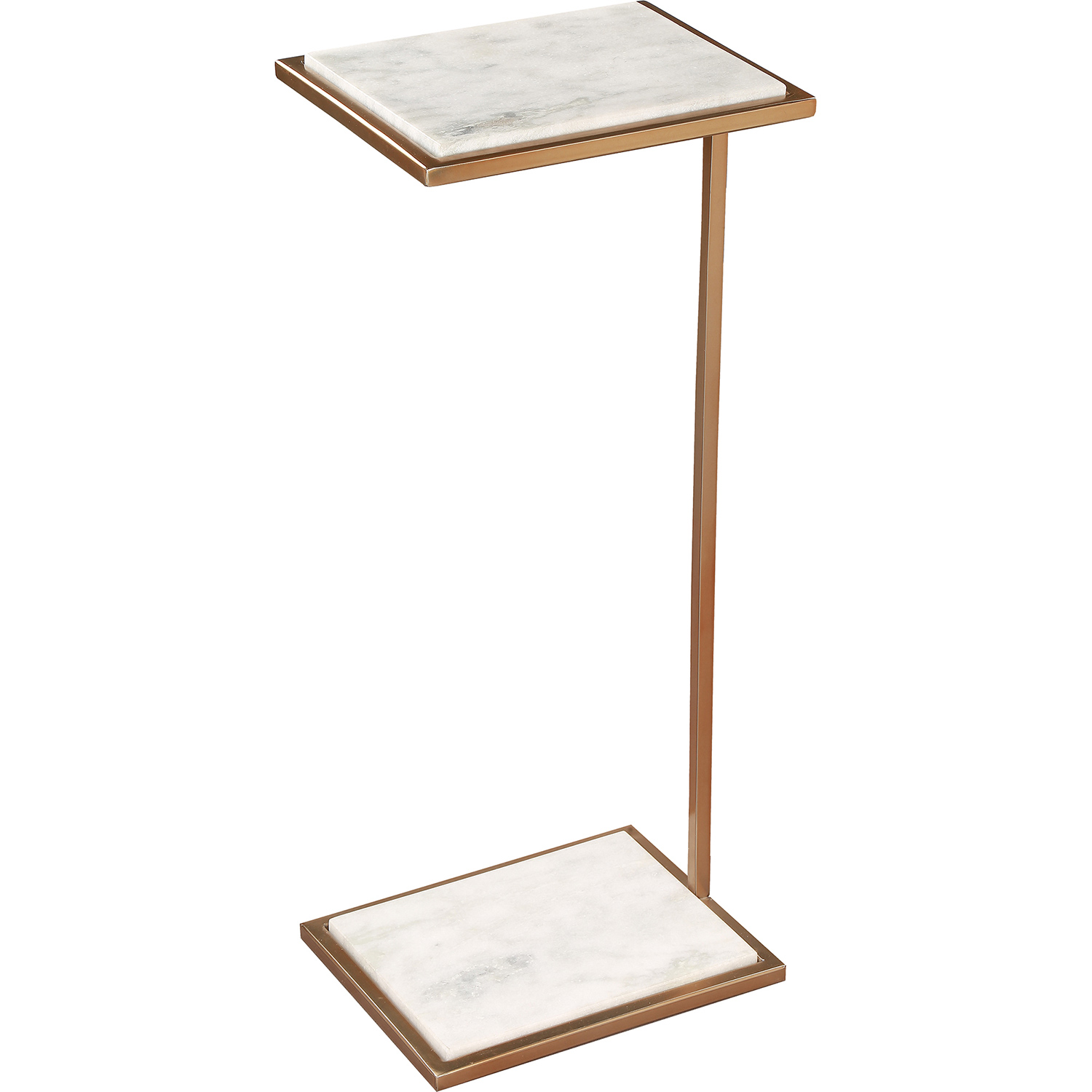 Ren-Wil Delma Accent Table - White Marble/Brass