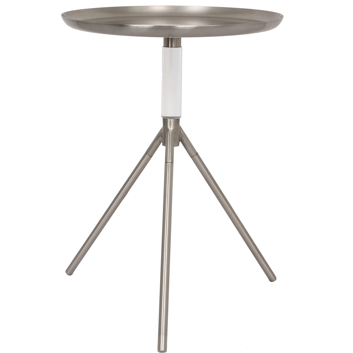 Ren-Wil Pacey Accent Table - Pewter/Clear