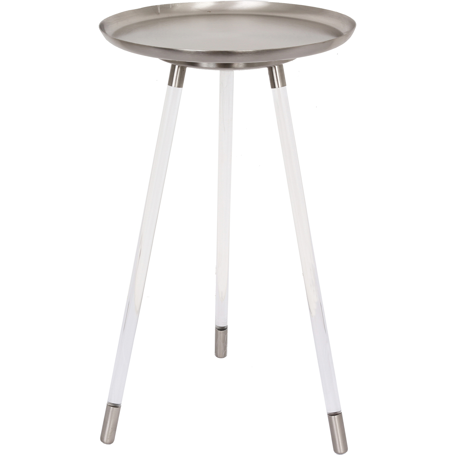Ren-Wil Radbourne Accent Table - Pewter/Clear