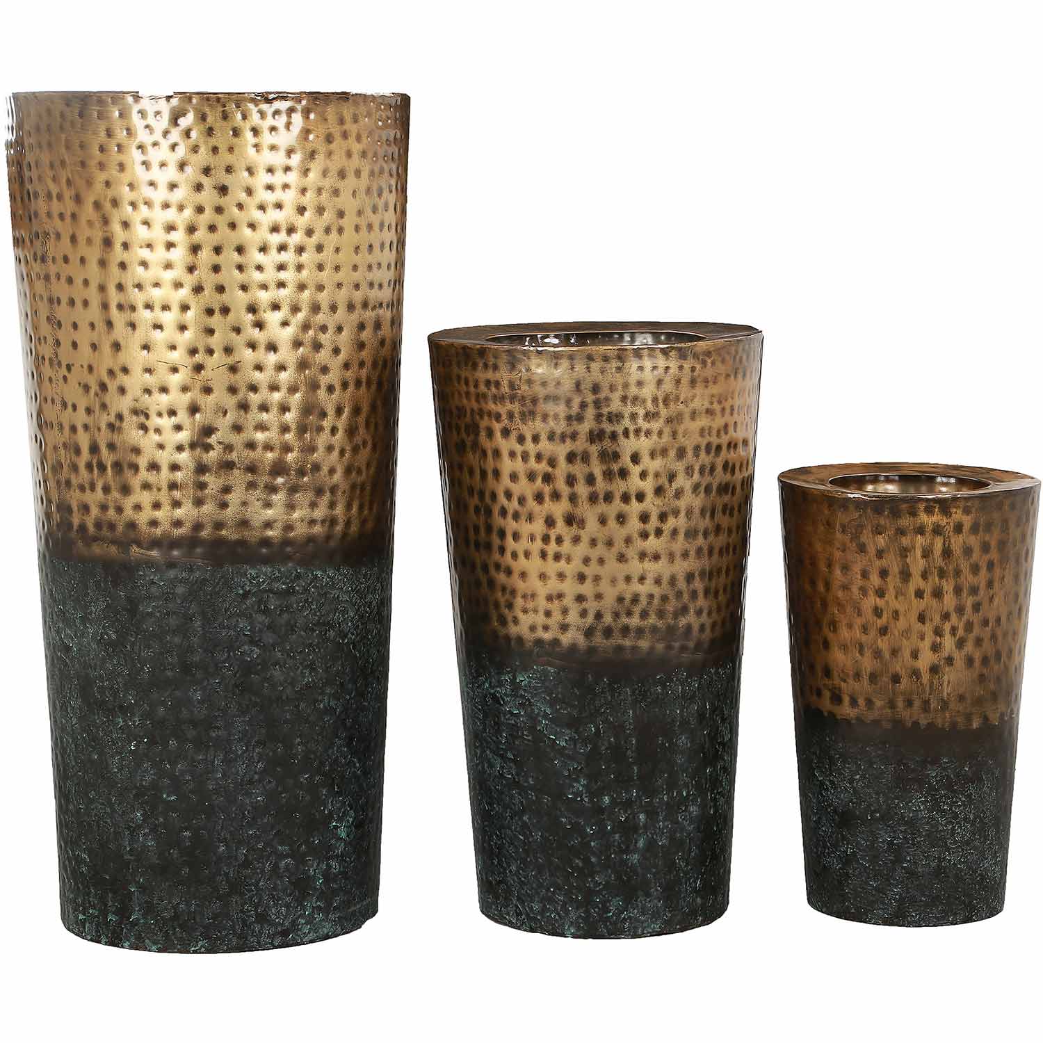 Ren-Wil Freya Outdoor Vase - Rustic Gold/Patina