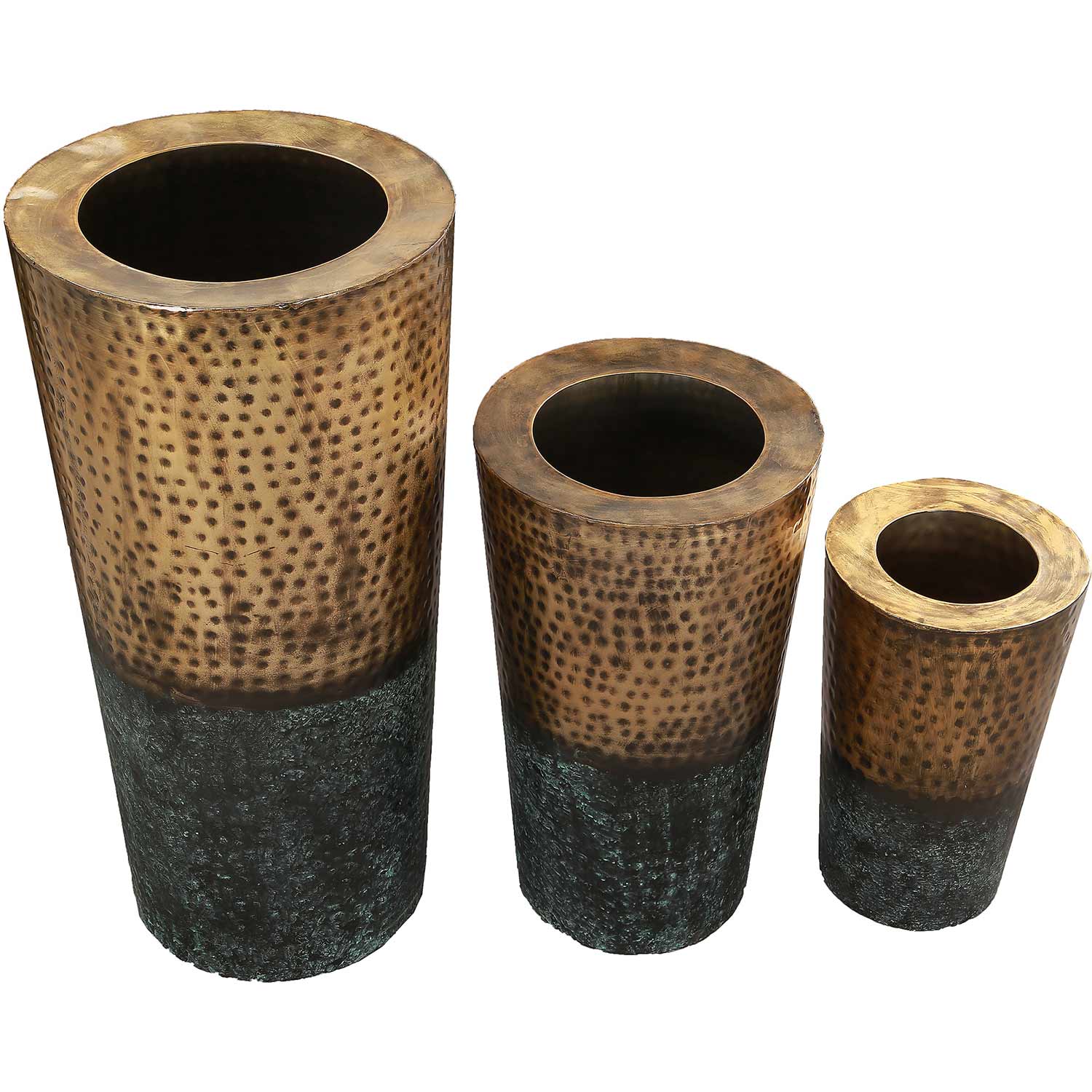 Ren-Wil Freya Outdoor Vase - Rustic Gold/Patina
