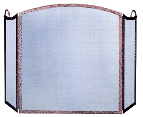 UniFlame 3 Fold Vintage Copper Embossed Arch Top Screen-Uniflame
