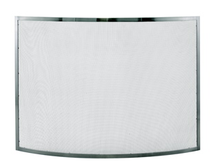 UniFlame Single Panel Curved Pewter Screen-Uniflame