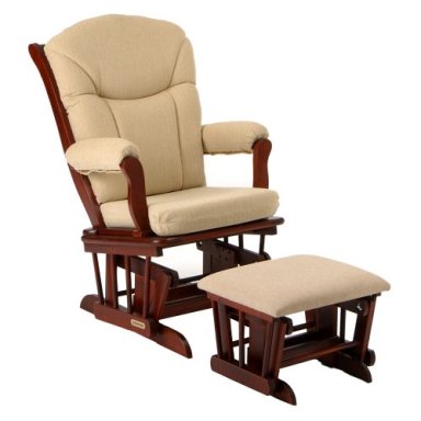 Shermag Smooth Glider Rocker and Ottoman