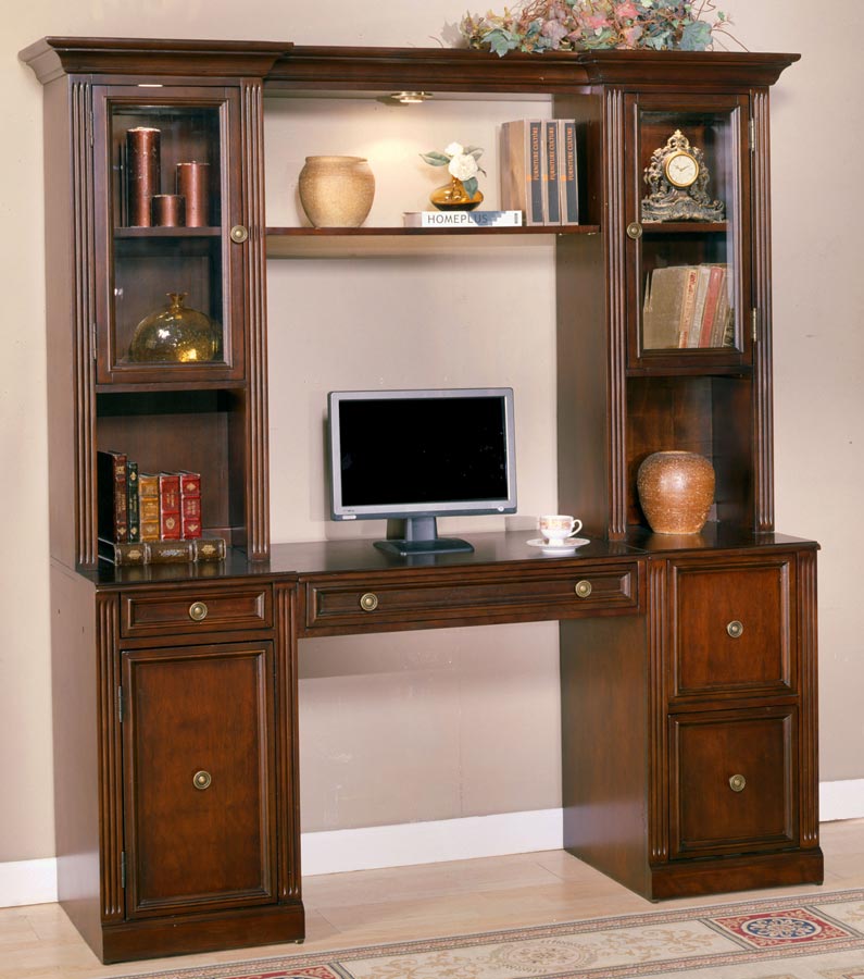 Signature Home Chapel Peninsula Home Office Collection Antique Walnut