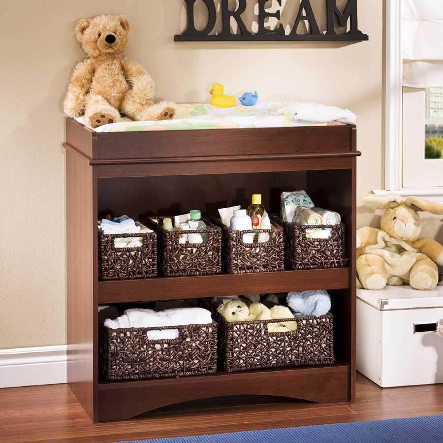 South Shore Peak-a-Boo Royal Cherry Changing Table