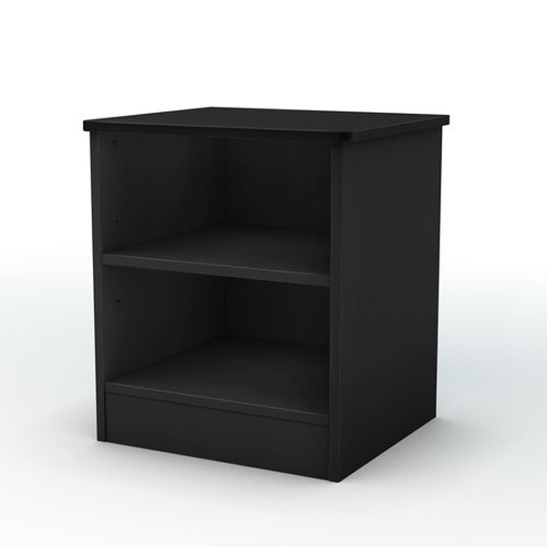 South Shore Smart Basics Solid Black Night Stand