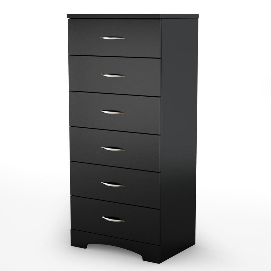 South Shore Step One Solid Black 6 Drawer Chest
