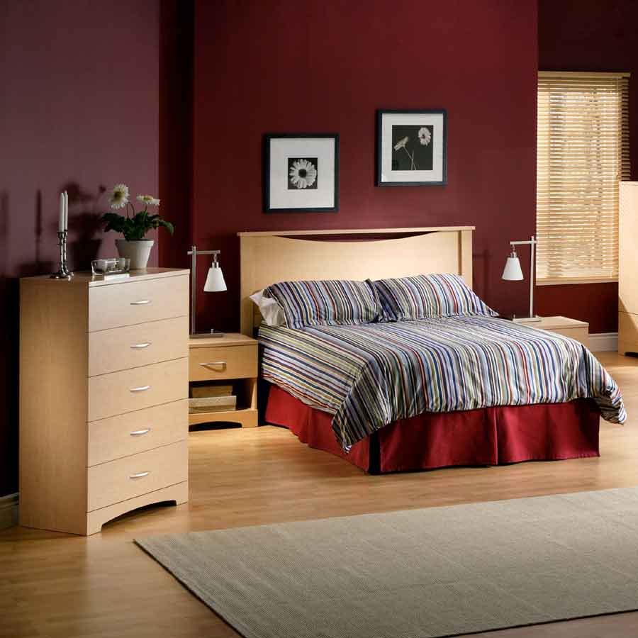 South Shore Contemporary Natural Maple Queen/Full Headboard 3113270 at