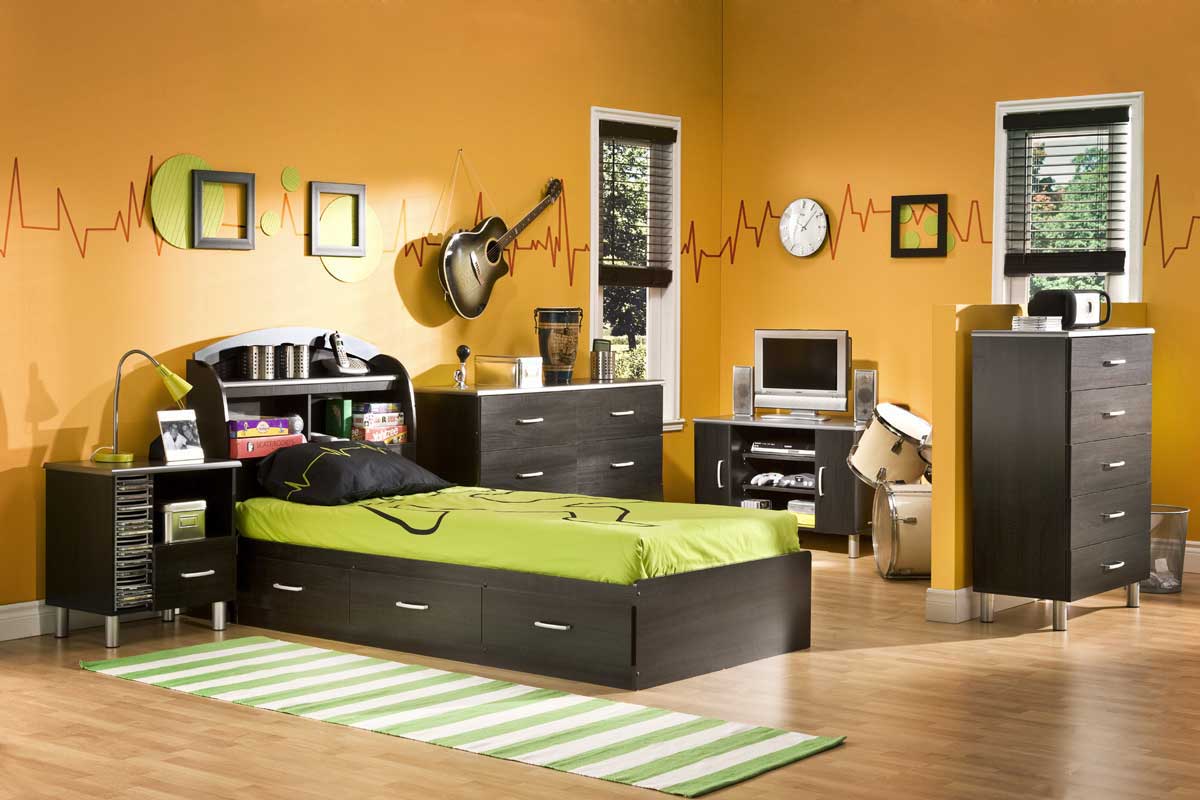 South Shore Cosmos Black Onyx and Charcoal Kids Bedroom Collection