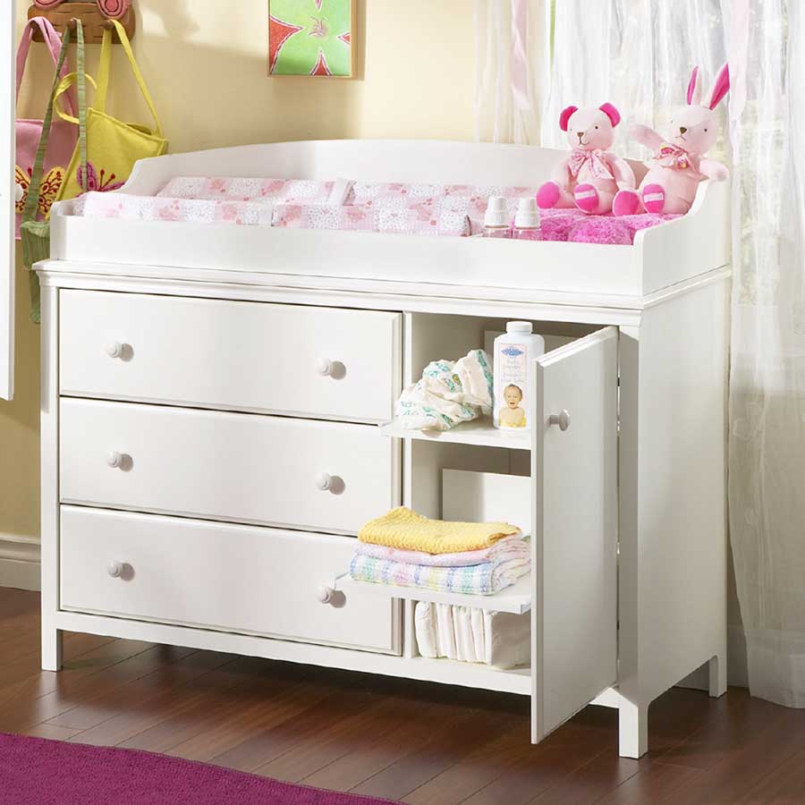 South Shore Cotton Candy Pure White Nursery Collection