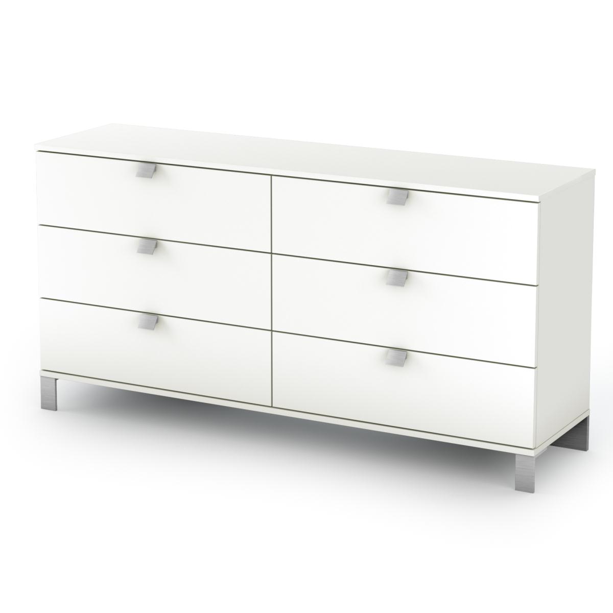 South Shore Sparkling 6 Drawer Dresser - Pure White