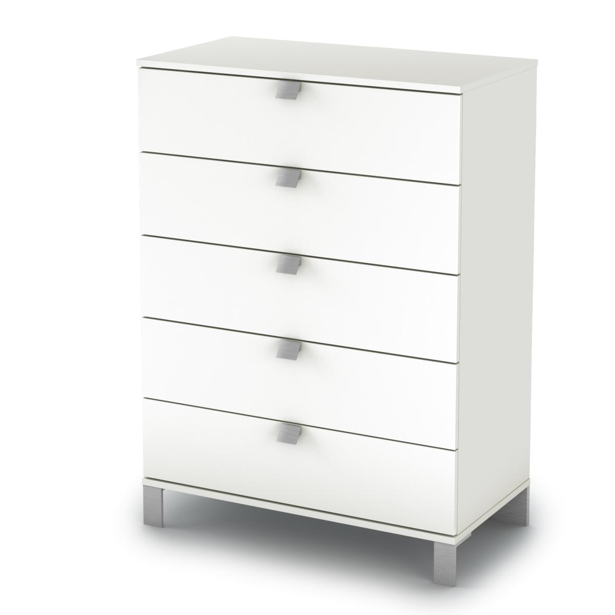 South Shore Sparkling 5 Drawer Chest - Pure White