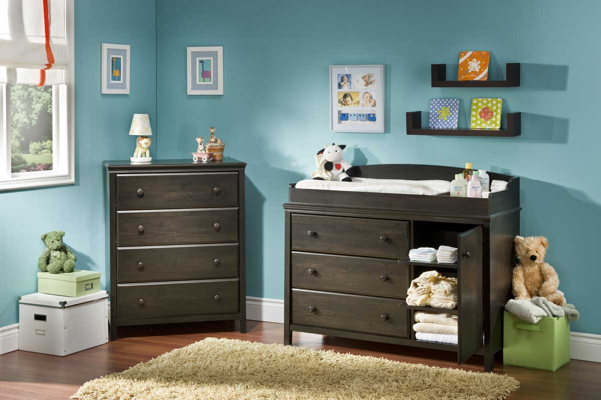 South Shore Cotton Candy Ebony Four Drawer Chest 3277034 at