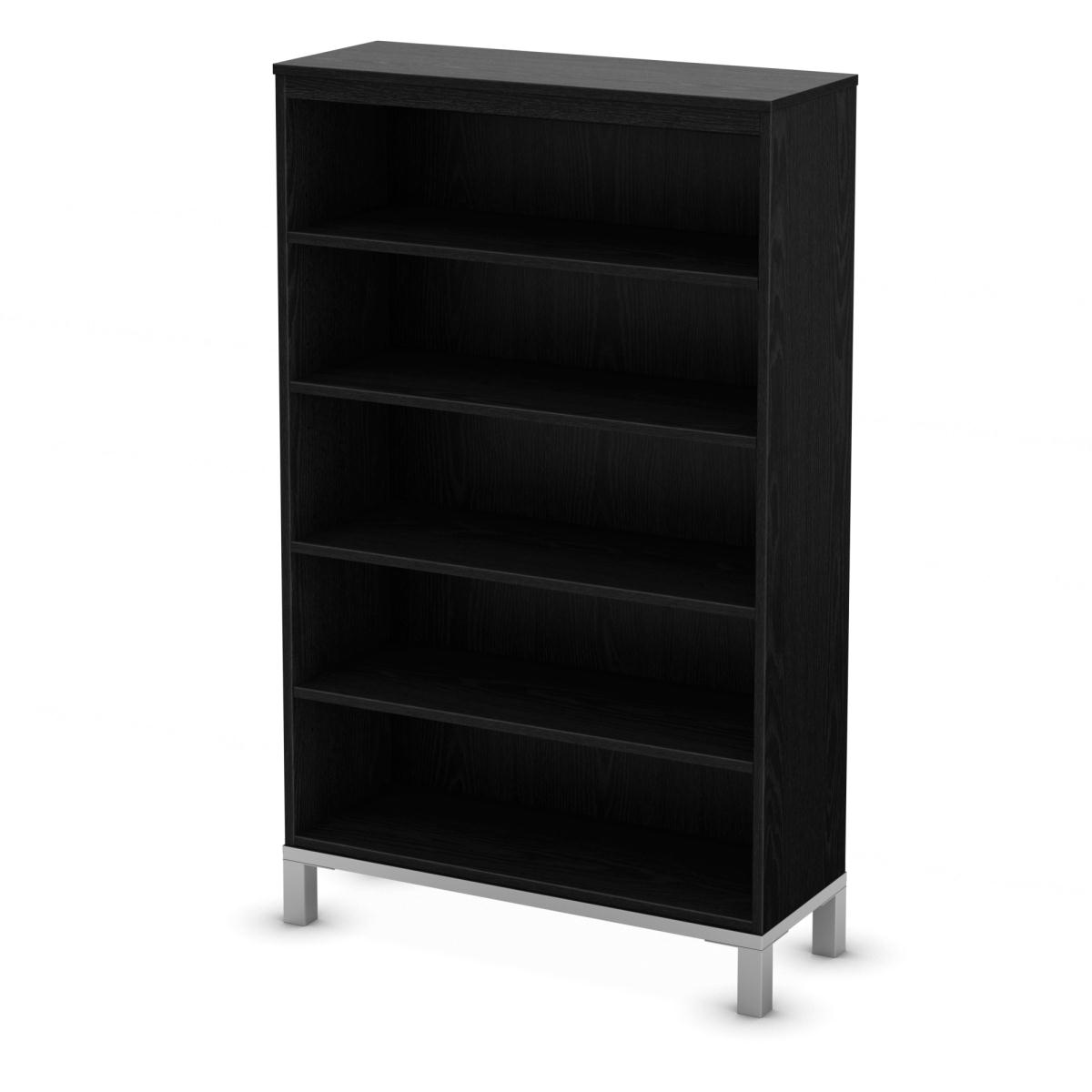 South Shore Flexible 5 Shelf Bookcase - Black Oak
